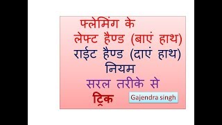 फ्लेमिंग के बाएं हाथ का नियमफ्लेमिंग के दाएं हाथ का नियमFlemings left hand ruleright hand rule [upl. by Oatis]