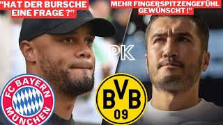 FC BAYERN Toller PKMoment mit Kompany  BVB Nuri Şahin wünscht sich mehr Fingerspitzengefühl [upl. by Enimzaj]