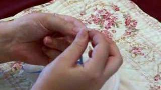 How to Thread the Needle in Silk Ribbon Embroidery [upl. by Aggie850]