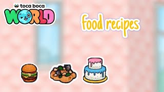 Toca Boca food recipes🧆🍔🥮TOCA BOCA [upl. by Yasdnyl]