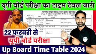 UP Board Class 10th12th scheme 2024 22 फरवरी से यूपी बोर्ड परीक्षा शुरू  Up Board Time Table 2024 [upl. by Waine71]