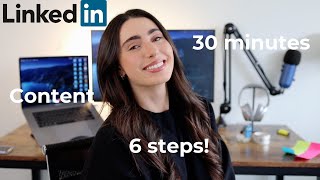 How To Create LinkedIn Content In 30 Minutes 2021  Step By Step [upl. by Ydnamron982]