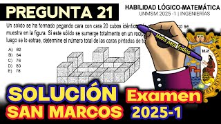 Solución Pregunta 21 Examen Admisión UNMSM 20251 unmsm solucionario examensanmarcos matemática [upl. by Tima]