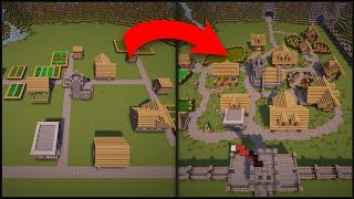 Complete Minecraft Village Transformation [upl. by Analah]