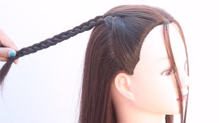 5 easy ponytail hairstyle for summer  cute hairstyle  ponytail with puff  new hairstyle [upl. by Akirdnahs]