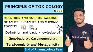 Principle of Toxicology  Toxicity  Genotoxicity  Carcinogenicity  Teratogenicity  Mutagenicity [upl. by Soilisav]