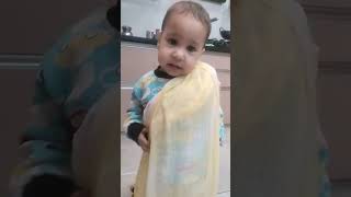 Sari bandh li 🥰 saree cutebaby culture [upl. by Zoldi]