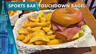 🏈 Sports Bar Disney Village The Touchdown Bagel Disneyland Paris 2024 [upl. by Brest]