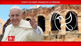 18 mai 2024 Visite du pape François à Vérone [upl. by Hanikehs]