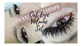 Extra Wispy Volume Cat Eye Set  Start to Finish [upl. by Macdermot]