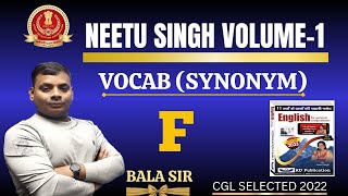 Important Vocab Words Neetu Singh Volume 1   By bala sir CGL SELECTED 2022 [upl. by Bertha]