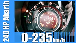 Abarth 500 GTech RSS 240 HP 235 kmh NICE Acceleration Test Autobahn [upl. by Hsac]