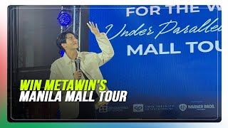 Win Metawin goes on mall tour in Manila  ABSCBN News [upl. by Kho24]