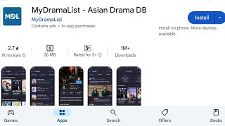 How To Install MyDramalist Asisn Drama DB Apps  How To Download MyDramalist Asisn Drama DB Apps [upl. by Oruntha690]