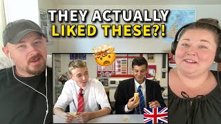 Americans React to British Teens Try American Snacks  Were Shocked [upl. by Nojel522]