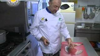 Genova Gourmet ristorante Benita video ricetta quotbranzino alla ligurequot [upl. by Tezzil]