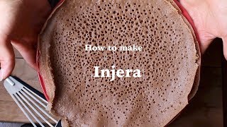 How to Make Ethiopian Injera Ferment Teff Flour [upl. by Hastings894]