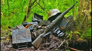 EXCAVATIONS OF THE GERMAN WWII DUGOUT  THE INCREDIBLE CONDITION OF THE WEAPON IS AMAZING [upl. by Amby946]