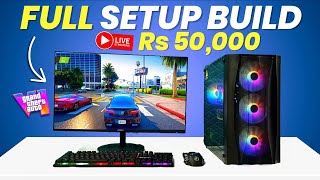 Rs 50000 Full Setup🔥Gaming PC Build in 2024 [upl. by Eilrebma]