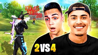 IMPRESSIONEI O FREITAS NESSA PARTIDA DUO VS SQUAD  FREE FIRE MOBILE HUD 4 DEDOS [upl. by Esilahc542]