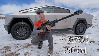 Is the Cybertruck ACTUALLY bulletproof vs 50 cal rifle [upl. by Engamrahc]