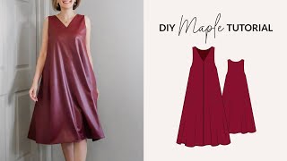 DIY Leather Dress  PDF Sewing Pattern  Dressmaking Amore [upl. by Leonardo]