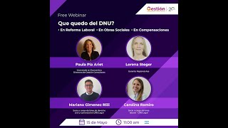 Webinar ¿Que quedó del DNU Reformas Laborales Obras Sociales  Compensaciones [upl. by Rukna860]