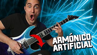 🎸 COMO HACER ARMÓNICOS ARTIFICIALES con Guitarra Eléctrica 🤯 5 TRUCOS [upl. by Yacano]