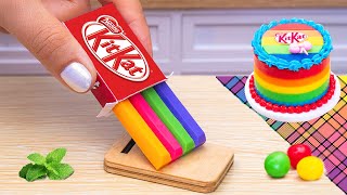 Amazing Miniature Chocolate Cake Decorating Ideas  1000 Best Colorful Rainbow KitKat Cake Dessert [upl. by Ernesta]