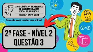 2ª FASE OBMEP 2024 NÍVEL 2 QUESTÃO 3 SEGUNDA FASE  UM QUADRADO COM ÁREA IGUAL A 36 CM² FOI RECORTAD [upl. by Toft]