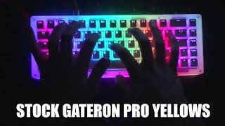 Stock vs Lubed Gateron Pro Yellow Switches  Gamakay TK68 Sound Test Comparison [upl. by Naihs129]