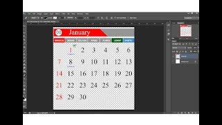 cara membuat desain template kalender 2018 lengkap [upl. by Philine]