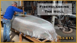 Tips Revealed  Fiberglassing a Boat Hull S3E15 [upl. by Aihsekram]