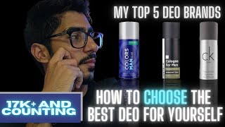 Top 5 Premium Deo Brands In India  How To Choose The Right One For You  Best Indian Deo Brands [upl. by Allemat]