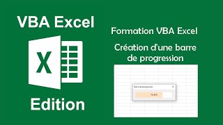 Formation VBA Excel  Création dune barre de progression [upl. by Neiv863]