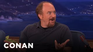 Louis CK Punches Dog In The Face To Save Her Life  CONAN on TBS [upl. by Nadaba]