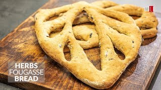 Fougasse Bread Recipe with Herbs  Food Channel L [upl. by Durstin603]