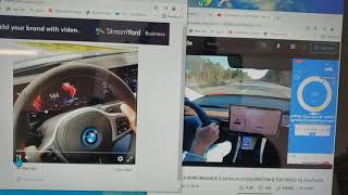 BMW i4 M50 vs Model 3 Performance 0220 kmh [upl. by Berriman788]