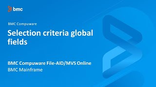 BMC Compuware FileAIDMVS Online  Selection criteria global fields [upl. by Sanferd757]