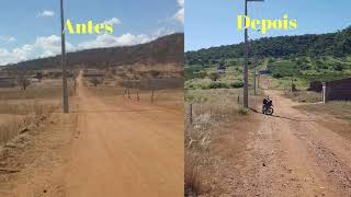 CRESCIMENTO DO LOTEAMENTO FLORES DA SERRA 2 ANTES E DEPOIS 2024 [upl. by Boggers]