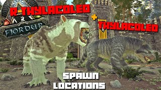 ARK Fjordur  THYLACOLEO amp RThylacoleo Spawn Locations [upl. by Ursas]