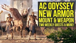 Assassins Creed Odyssey Sphinx Armor New Best Mount Weapon amp More AC Odyssey Sphinx Pack [upl. by Akibma]