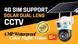 4G SIM Support Solar Dual Lens IP Camera in Bangladesh  Best CCTV [upl. by Akirdnuhs]