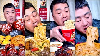 Spicyampbig noodlesmeatveggiescup noodles mukbang show food chinesefood asmr mukbang eating [upl. by Zonnya259]