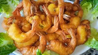 GAMBAS 🍤🍤🍤O LANGOSTINOS REBOZADOS Ó  EN GABARDINA  FACIL Y RICO 😋😋😋😋 [upl. by Arratahs]