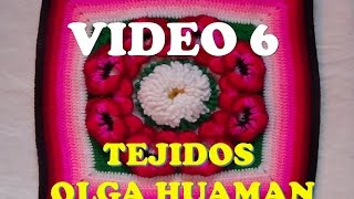 VIDEO 6 Cuadrado o muestra PENSAMIENTO a crochet para colchas y cojines paso a paso [upl. by Thordia]