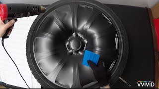 VVIVID Vinyl  How To Vinyl Wrap Car Rims easily [upl. by Sarette]