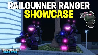 NEW Railgunner Ranger Skin Showcase its very unique now  Roblox Tower Defense Simulator [upl. by Behrens]