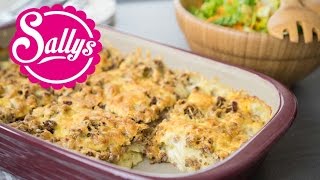 würziges HackfleischKartoffelgratin  schnelles Hauptgericht  Sallys Welt [upl. by Helsell]