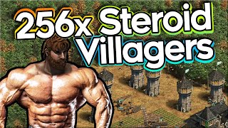 Steroid Villagers vs Tower Turrets 256x Tech Mod [upl. by Clarisa]